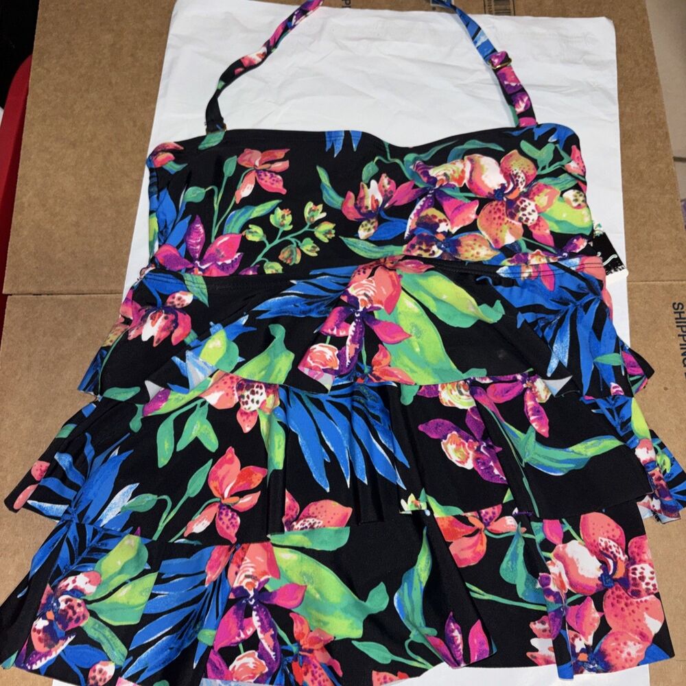 Island Escape Women's Tahiti Bandini Swim Top SZ 8